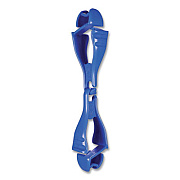 ergodyne Squids 3400 Glove Clip Holder with Dual Clips, 1 x 1 x 6.5, Acetal Copolymer, Blue, 100/Carton (19717BULK)