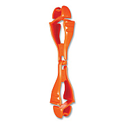 ergodyne Squids 3400 Glove Clip Holder with Dual Clips, 1 x 1 x 6.5, Acetal Copolymer, Orange, 100/Carton (19718BULK)