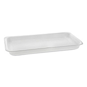 Pactiv Evergreen Supermarket Tray, #25PZ, 15 x 8 x 1.25, White, Foam, 200/Carton (51P125PZ)