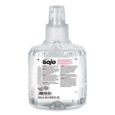 GOJO Clear and Mild Foam Handwash Refill, For LTX-12 Dispenser, Fragrance-Free, 1,200 mL (191102EA)