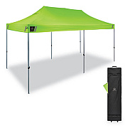ergodyne Shax 6015 Heavy-Duty Pop-Up Tent, Single Skin, 10 ft x 20 ft, Polyester/Steel, Lime (12915)