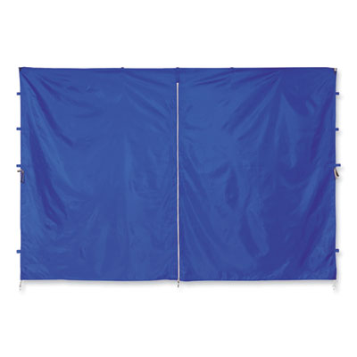 ergodyne Shax 6096 Pop-Up Tent Sidewall with Zipper, Single Skin, 10 ft x 10 ft, Polyester, Blue (12979)