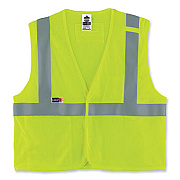 ergodyne GloWear 8263FRHL Class 2 FR Safety Economy Hook and Loop Vest, Modacrylic Mesh/Cotton, 2X-Large/3X-Large, Lime (21867)