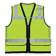 ergodyne GloWear 8253HDZ Class 2 Heavy-Duty Mesh Surveyors Vest, Polyester, Small/Medium, Lime (23323)
