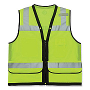 ergodyne GloWear 8253HDZ Class 2 Heavy-Duty Mesh Surveyors Vest, Polyester, Large/X-Large, Lime (23325)