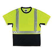 ergodyne GloWear 8283BK Class 2 Lightweight Performance Hi-Vis T-Shirt, Polyester, X-Large, Lime (23505)