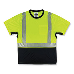 ergodyne GloWear 8283BK Class 2 Lightweight Performance Hi-Vis T-Shirt, Polyester, 2X-Large, Lime (23506)