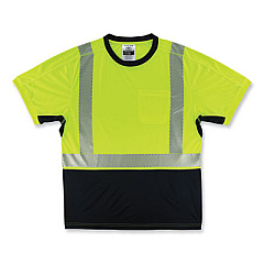 ergodyne GloWear 8283BK Class 2 Lightweight Performance Hi-Vis T-Shirt, Polyester, 3X-Large, Lime (23507)