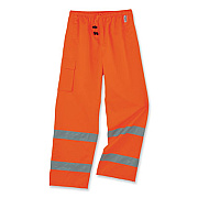 ergodyne GloWear 8915 Class E Hi-Vis Rain Pants, Large, Orange (24414)