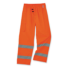 ergodyne GloWear 8915 Class E Hi-Vis Rain Pants, 3X-Large, Orange (24417)