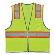 ergodyne GloWear 8246Z-S Single Size Class 2 Two-Tone Mesh Vest, Polyester, Medium, Lime (24563)