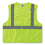 ergodyne GloWear 8215BA-S Single Size Class 2 Economy Breakaway Mesh Vest, Polyester, X-Large, Lime (24545)