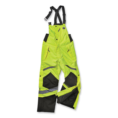 ergodyne GloWear 8928 Class E Hi-Vis Insulated Bibs, X-Large, Lime (25525)