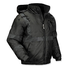 ergodyne GloWear 8377EV Non-Certified Hi-Vis Quilted Bomber Jacket, Black, 3X-Large (25647)