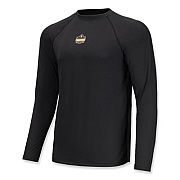 ergodyne N-Ferno 6436 Long Sleeve Lightweight Base Layer Shirt, 3X-Large, Black (40237)