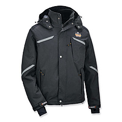 ergodyne N-Ferno 6466 Thermal Jacket with 500D Nylon Shell, Medium, Black (41113)