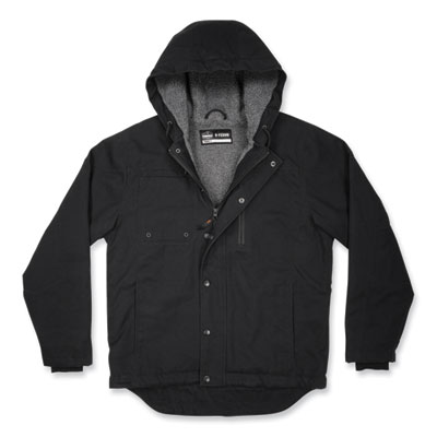 ergodyne N-Ferno 6468 Duck Canvas Work Jacket, Small, Black (41232)