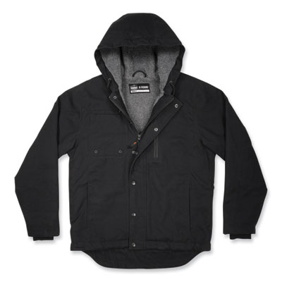 ergodyne N-Ferno 6468 Duck Canvas Work Jacket, 2X-Large, Black (41236)
