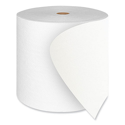 Valay Proprietary Roll Towels, 1-Ply, 7" x 800 ft, White, 6 Rolls/Carton (VW444)