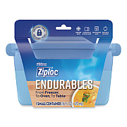 Ziploc Endurables Resusable Silicone Container, 2 Cups, 4.4 x 3.6 x 6.7, Clear, 4/Carton (339968)