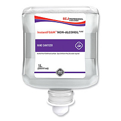 SC Johnson Professional InstantFOAM Non-Alcohol PURE Hand Sanitizer, 1 L Refill Cartridge, Unscented, 6/Carton (55857)