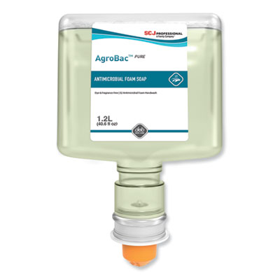 SC Johnson Professional AgroBac Pure Foam Wash Touch Free Cartridge Refill, Unscented, 1.2 L, 3/Carton (AGB120TF)