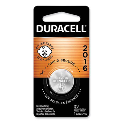 Duracell Lithium Coin Batteries With Bitterant, 2016 (DL2016BPK)
