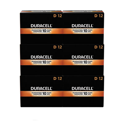 Duracell CopperTop Alkaline D Batteries, 72/Carton (MN1300BKD)