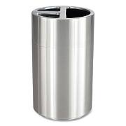 Safco Triple Recycling Receptacle, 40 gal, Steel, Brushed Aluminum (9941SS)
