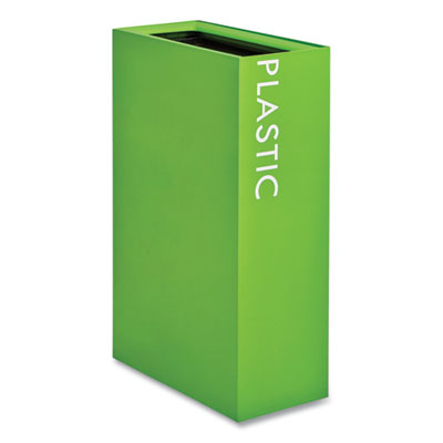 Safco Mixx Recycling Center Rectangular Receptacle, 29 gal, Steel, Green (9448GN)