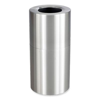 Safco Single Recycling Receptacle, 20 gal, Steel, Brushed Aluminum (9942SS)