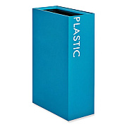 Safco Mixx Recycling Center Rectangular Receptacle, 29 gal, Steel, Blue (9448BU)