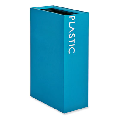 Safco Mixx Recycling Center Rectangular Receptacle, 29 gal, Steel, Blue (9448BU)