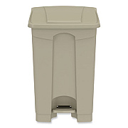 Safco Plastic Step-On Receptacle, 12 gal, Plastic, Tan (9925TN)