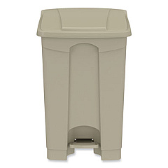 Safco Plastic Step-On Receptacle, 12 gal, Plastic, Tan (9925TN)