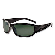 ergodyne Skullerz Thor Safety Glasses, Black Full Frame, Polarized G15 Green Shade 3 VLT Dual Lens (51071)