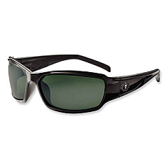 ergodyne Skullerz Thor Safety Glasses, Black Full Frame, Polarized G15 Green Shade 3 VLT Dual Lens (51071)