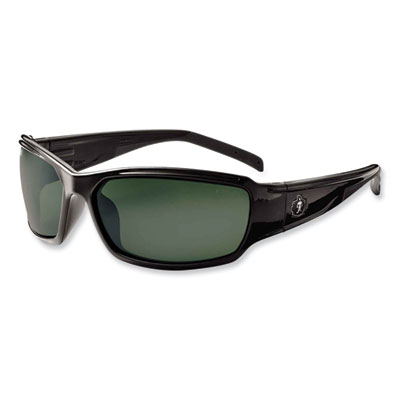 ergodyne Skullerz Thor Safety Glasses, Black Full Frame, Polarized G15 Green Shade 3 VLT Dual Lens (51071)