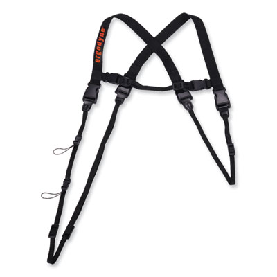 ergodyne Squids 3132 Barcode Scanner Lanyard Harness, Large: 20" Arm Strap, 43" Long Lanyard Strap, Black (19164)