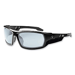 ergodyne Skullerz Odin Safety Glasses, Fog-Off Technology, Black Full Frame, Clear Dual I/O Lens (50083)