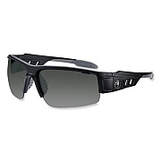 ergodyne Skullerz Dagr Safety Glasses, Matte Black Half Frame, Smoke Single Lens (52430)