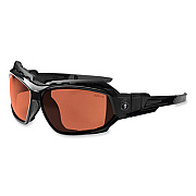 ergodyne Skullerz Loki Safety Glasses/Goggles, Black Full Frame, Polarized Copper Dual Lens (56021)
