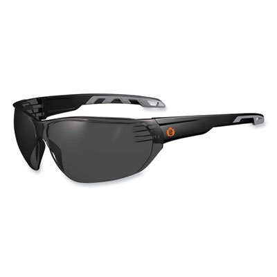 ergodyne Skullerz Vali Frameless Safety Glasses, Fog-Off Technology, Frameless, Smoke Single Lens (59233)