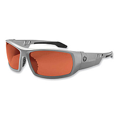 ergodyne Skullerz Odin Safety Glasses, Matte Gray Full Frame, Polarized Copper Dual Lens (50121)