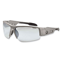ergodyne Skullerz Dagr Safety Glasses, Matte Gray Half Frame, Clear Single I/O Lens (52180)