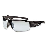 ergodyne Skullerz Dagr Safety Glasses, Black Half Frame, Clear Single I/O Lens (52080)