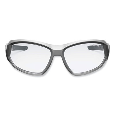 ergodyne Skullerz Loki Safety Glasses/Goggles, Matte Gray Full Frame, Clear Dual Anti-Fog Lens (56103)