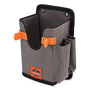 ergodyne Squids 5543 Handheld Barcode Scanner Mount Holder with Fastener Straps, 2 Compartments, 3.5 x 2.5 x 7.3, Gray (19185)