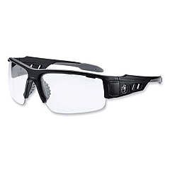 ergodyne Skullerz Dagr Safety Glasses, Matte Black Half Frame, Clear Single Anti-Fog Lens (52403)