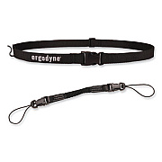 ergodyne Squids 3135 Barcode Scanner Belt with Hook + Adaptor Strap, Small: 29" to 53" Long, Black (19167)